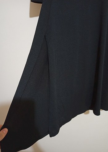 Siyah Uzun Kollu Kadın Elbise @uzun tunik@yırtmaclı tunik - Görsel 9