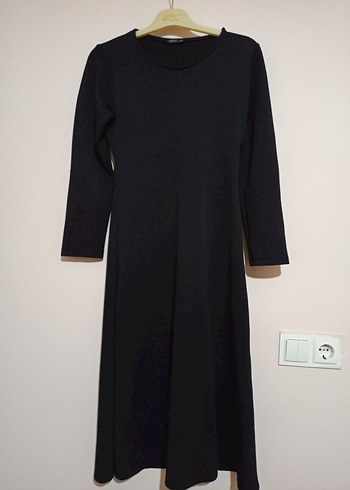 Siyah Uzun Kollu Kadın Elbise @uzun tunik@yırtmaclı tunik - Görsel 3