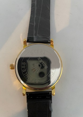 Rolex Altın Renkli Erkek Saat Siyah Kordonlu