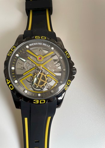 Richard Mille Sarı Detaylı Erkek Biker Saat