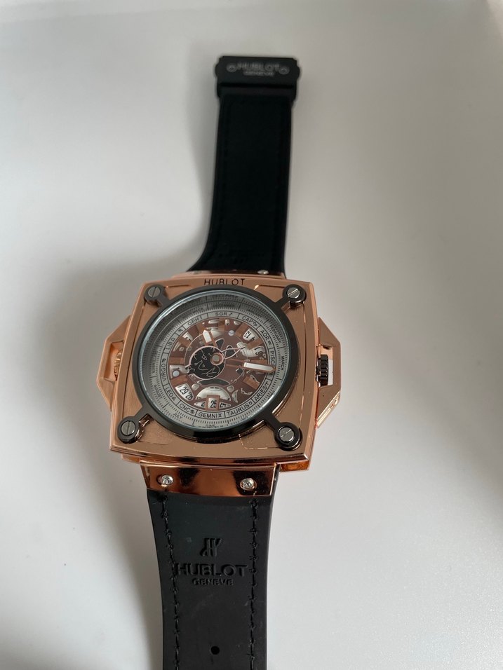 HUBLOT Klasik Biker Tarzı Kahverengi Erkek Saati - Görsel 2