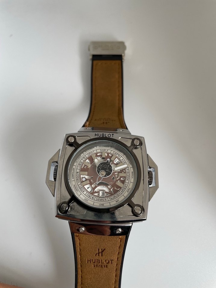 Hublot Erkek Gri Bej Sokak Stili Saat - Görsel 2