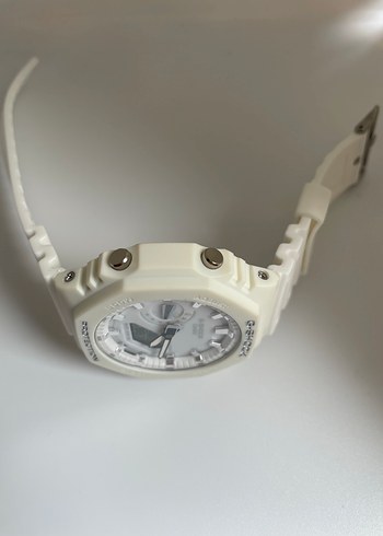 Beyaz Minimalist Erkek G-Shock Saat - Görsel 4