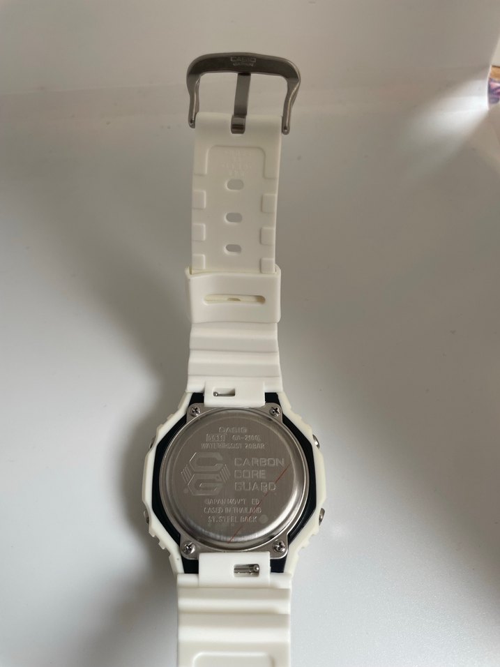 Beyaz Minimalist Erkek G-Shock Saat - Görsel 5