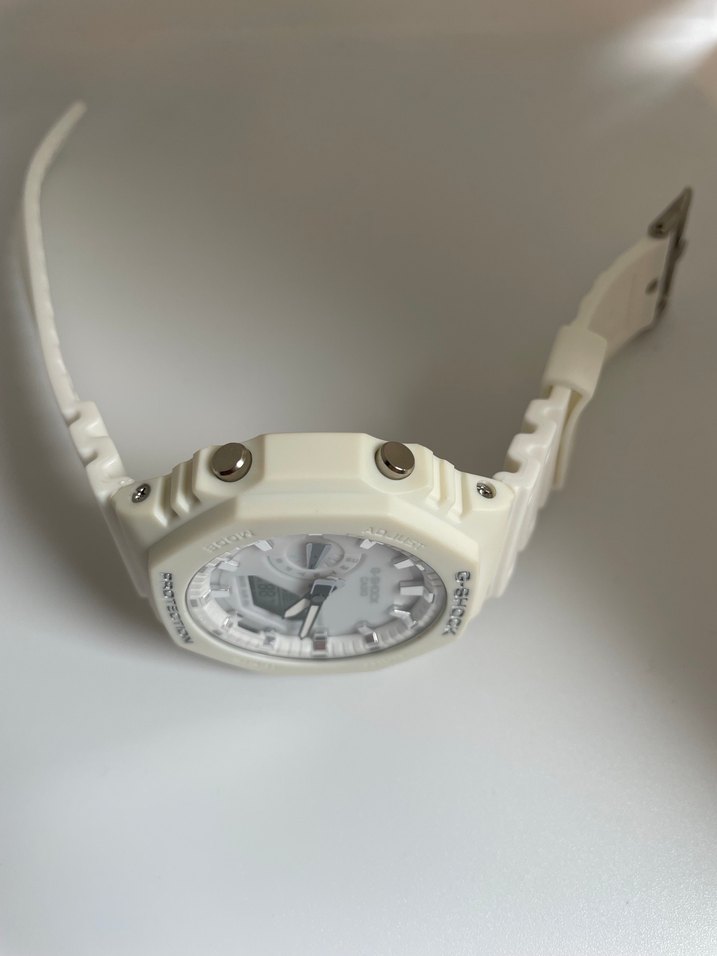 Beyaz Minimalist Erkek G-Shock Saat - Görsel 4