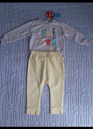 9-12 Ay Beden çeşitli Renk Erkek bebek alt üst takım