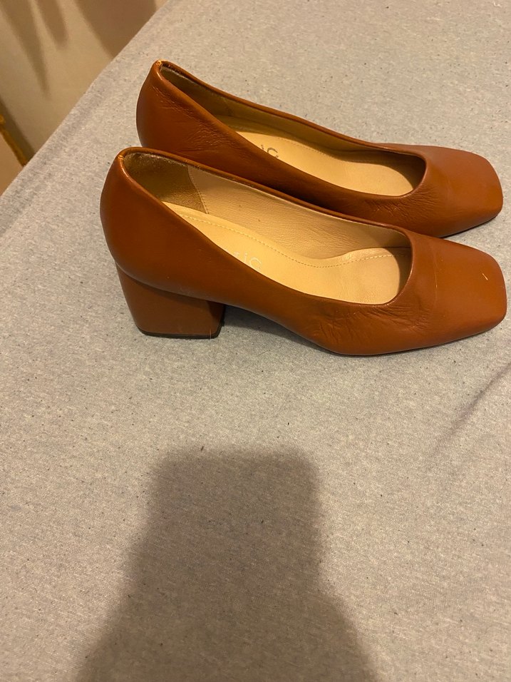 Kahverengi Kadın Blok Topuk Klasik Ayakkabı - Görsel 2