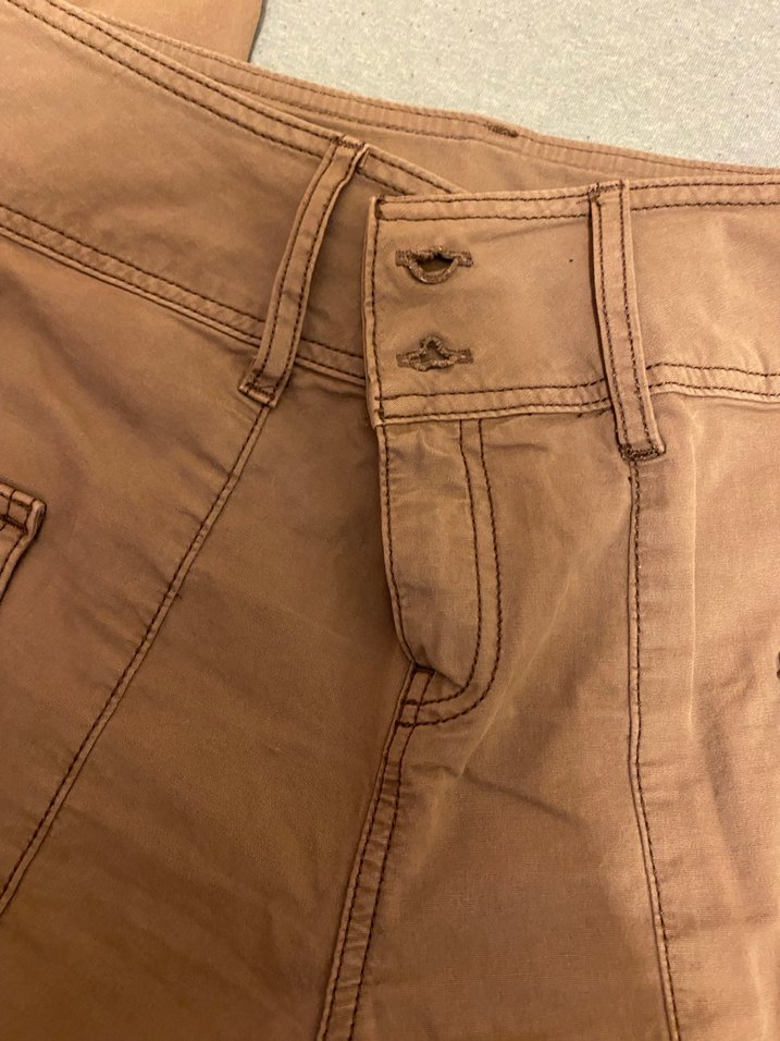 Bej Kadın Süet Kumaş Pantolon - Görsel 3