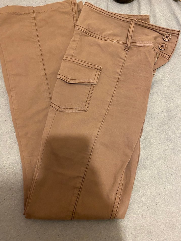 Bej Kadın Süet Kumaş Pantolon - Görsel 5