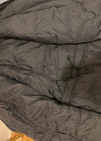 Gri Fermuarlı Yüksek Yakalı Kadın Ceket - Görsel 3