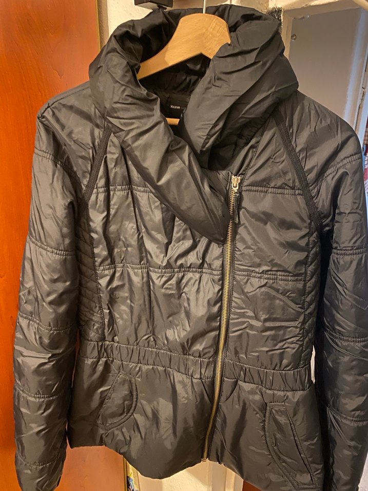 Gri Fermuarlı Yüksek Yakalı Kadın Ceket - Görsel 2