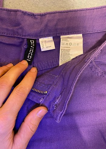 Mor Baskılı bol kesim pantolon - Görsel 6