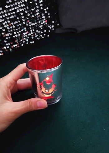 Kırmızı Cam Mumluk - Görsel 6