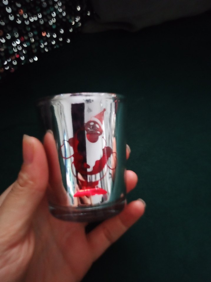 Kırmızı Cam Mumluk - Görsel 4