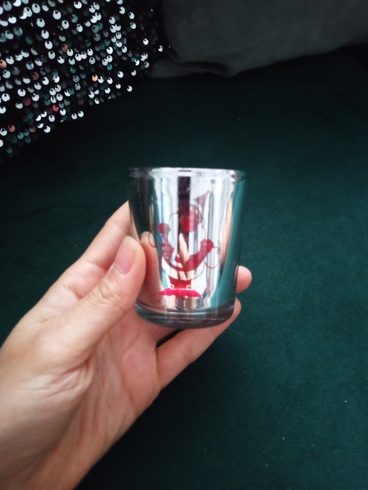 Kırmızı Cam Mumluk - Görsel 3