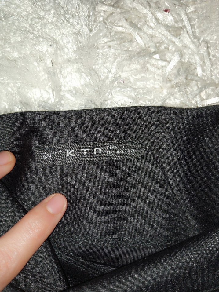 Siyah saten Midi Kadın Etek - Görsel 3