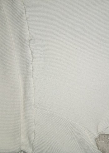 Kadın Beyaz kayık Yaka Uzun Kollu Kazak - Görsel 2