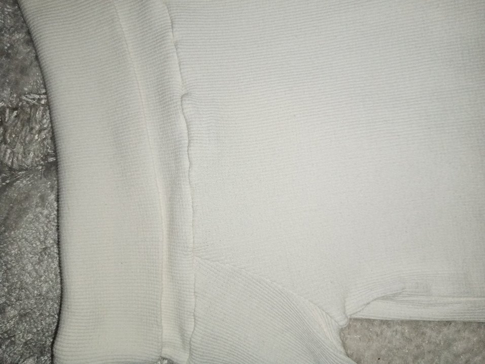 Kadın Beyaz kayık Yaka Uzun Kollu Kazak - Görsel 2