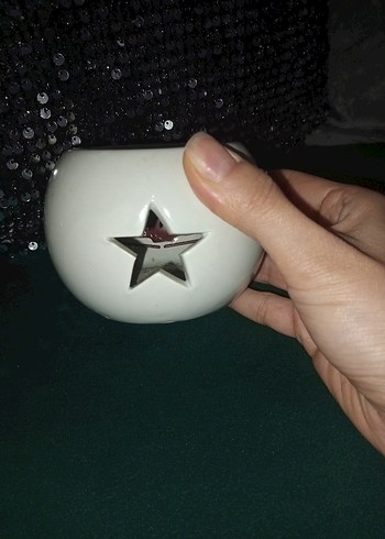 Beyaz Noel Temalı Mumluk - Görsel 2