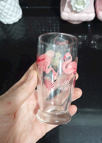 Pembe Flamingo Desenli Renkli Bardaklar - Görsel 2