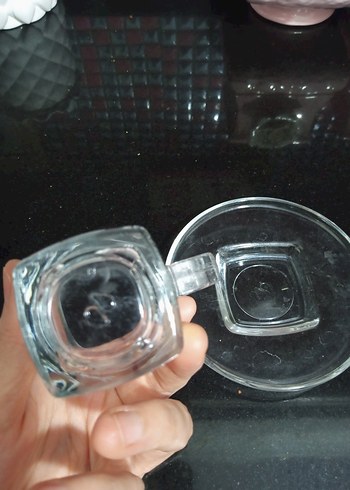 Beyaz Cam İkili Fincan ve Tabak Seti - Görsel 2