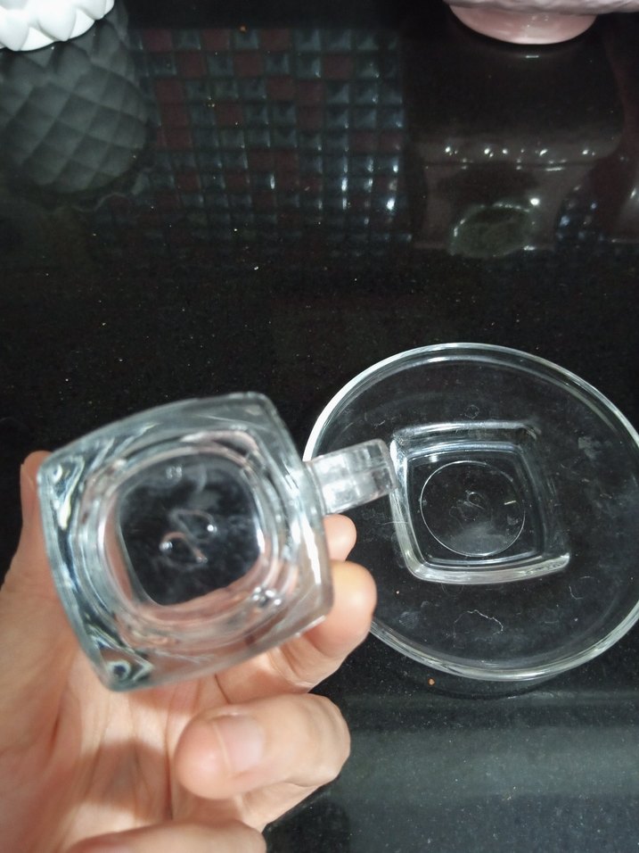 Beyaz Cam İkili Fincan ve Tabak Seti - Görsel 2