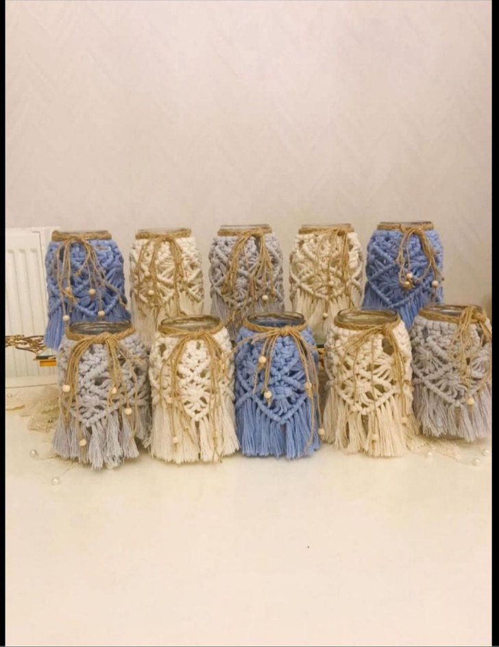 Makrome Örgülü Renkli Ev Dekoru - Görsel 2