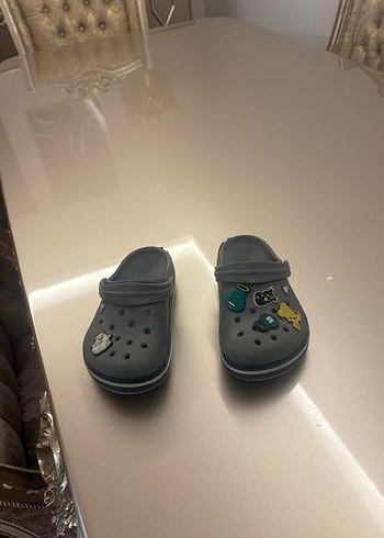 Gri Erkek Çocuk Cırtcırtlı Terlik - Görsel 2