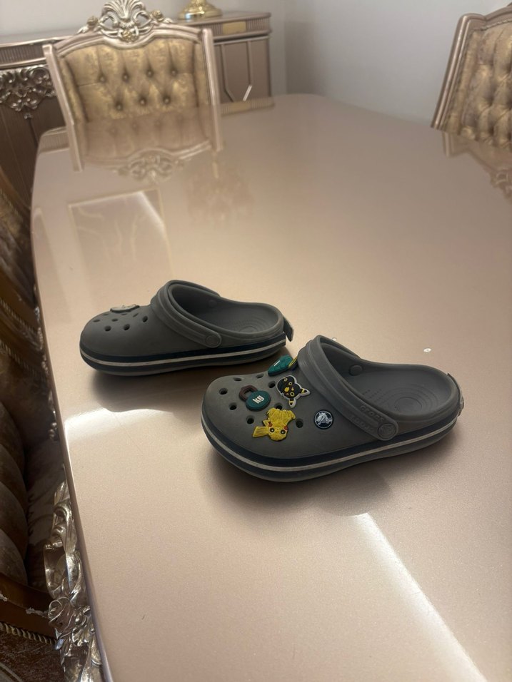 Gri Erkek Çocuk Cırtcırtlı Terlik - Görsel 3