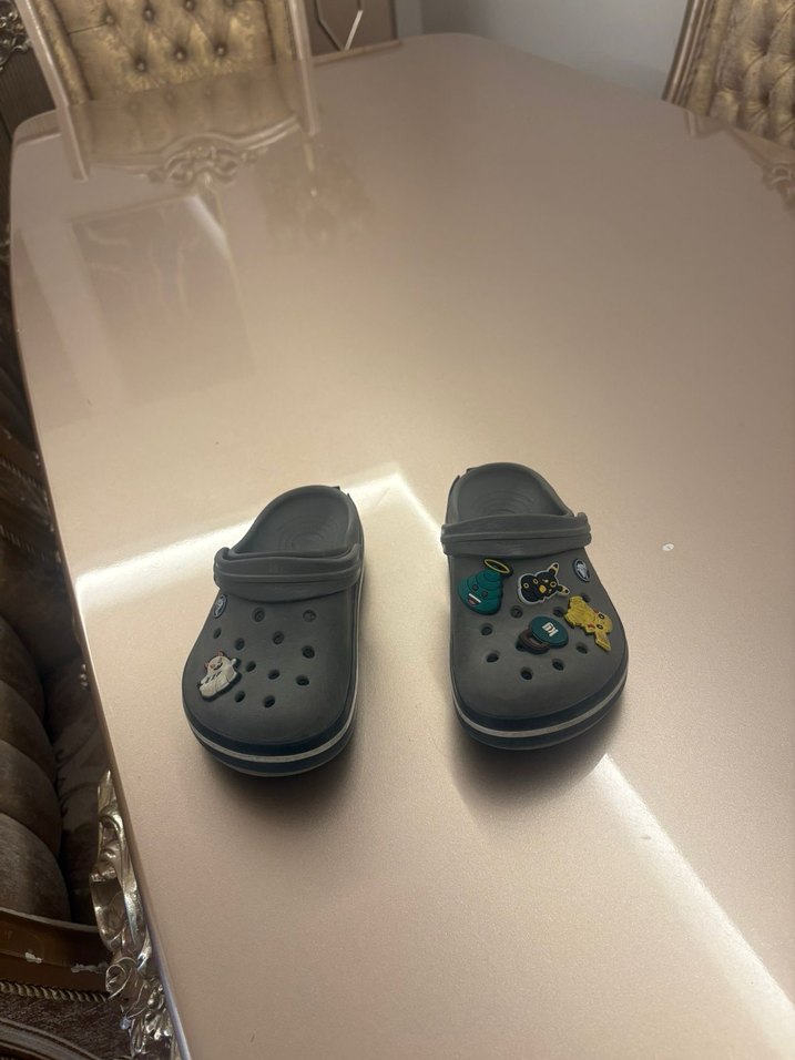 Gri Erkek Çocuk Cırtcırtlı Terlik - Görsel 2