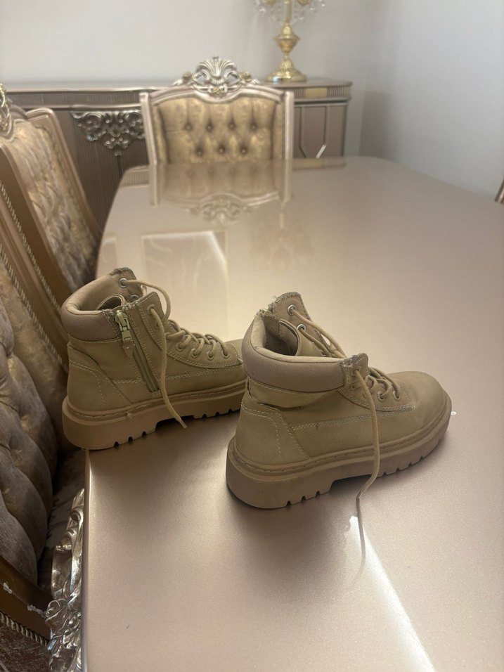 Bej Süet erkek çocuk Bot - Görsel 5