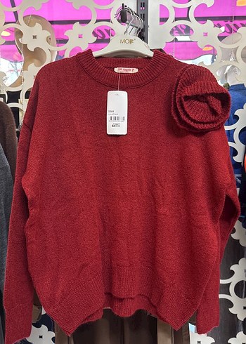 Düğmeli Beyaz Kadın Triko Kazak çeşitleri - Görsel 5