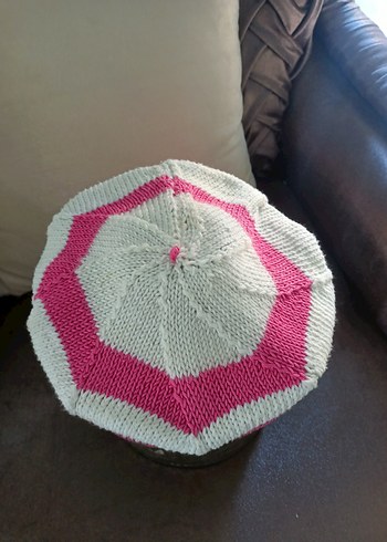 Pembe Örgü Kadın Bere - Görsel 2