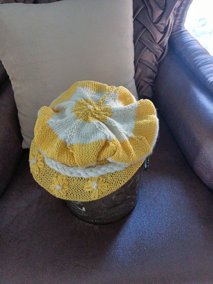 Sarı Örgü Bohem Kadın Bere - Görsel 3