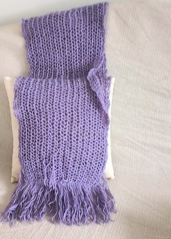 Mor Örgü Kadın Şal - Görsel 2