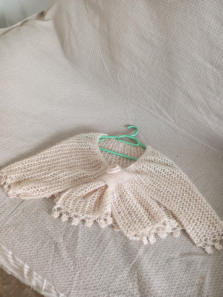 Kız Çocuk Bej Örgü Bolero - Görsel 3