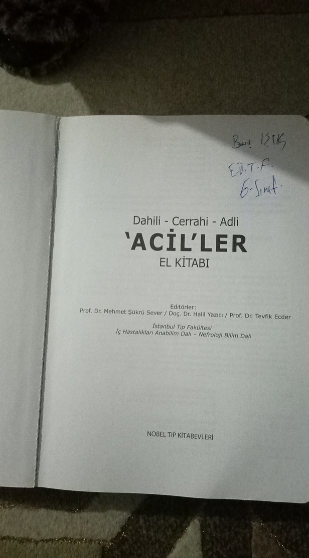 Dahili-Cerrahi-Adli Acil'ler El Kitabı 6. Baskı - Görsel 2