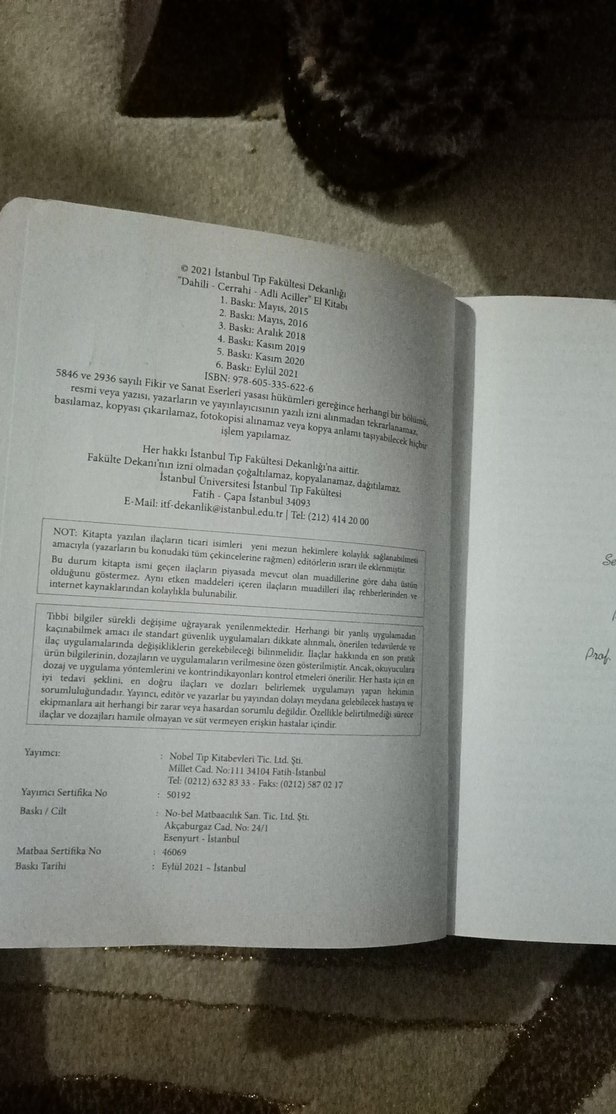 Dahili-Cerrahi-Adli Acil'ler El Kitabı 6. Baskı - Görsel 3