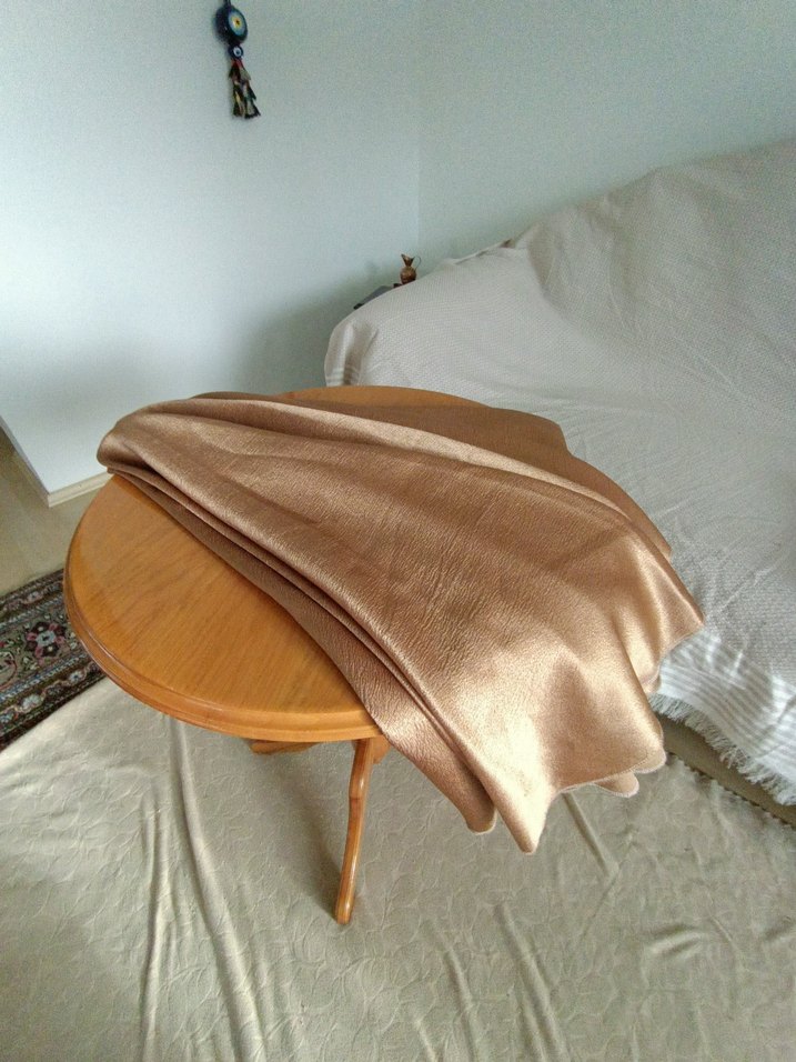 Bej Parlak Düz Modern masa örtüsü - Görsel 3