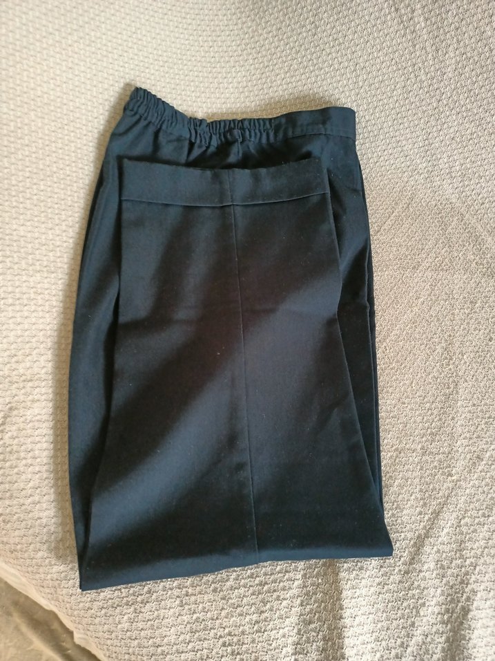 Kemerli Siyah Kadın Kumaş Pantolon - Görsel 3