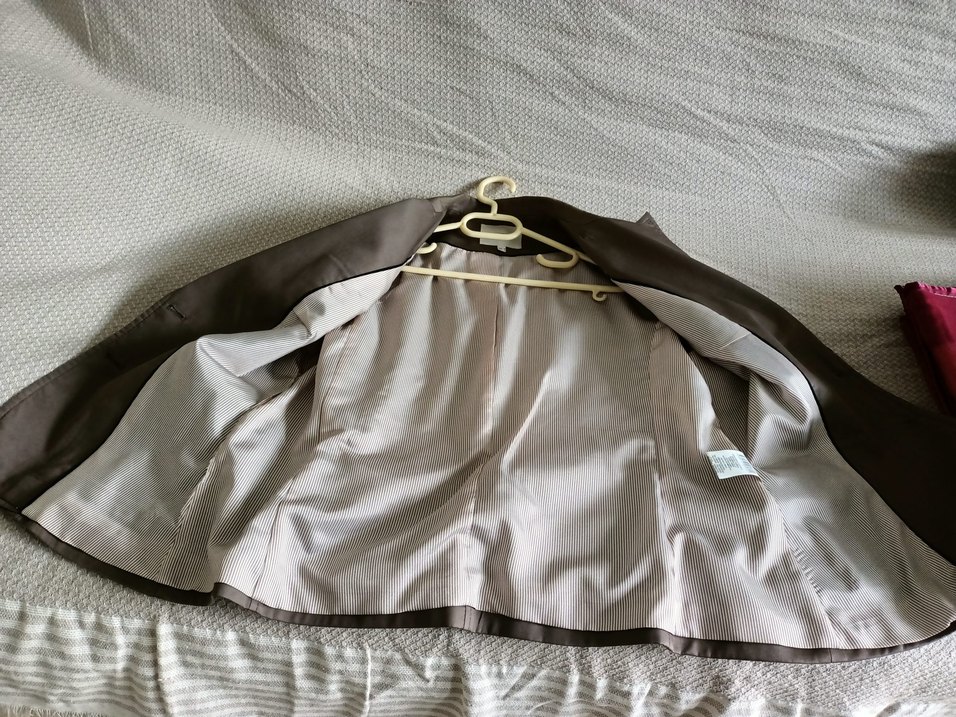 Kısa Kollu Bej Kadın Blazer Ceket - Görsel 3