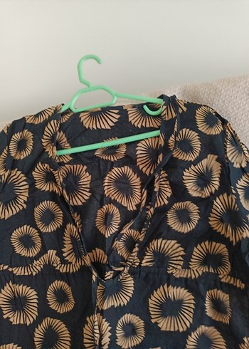 Düğmeli Uzun Kollu Bohem Hamile Bluzu - Görsel 2