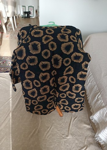 Düğmeli Uzun Kollu Bohem Hamile Bluzu - Görsel 3