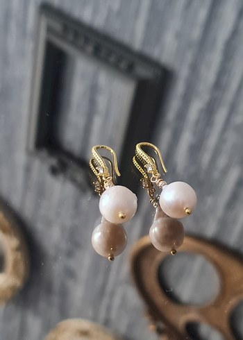 Gerçek Barok İnci Küpe - Görsel 3