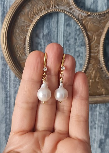 Gerçek Barok İnci Küpe - Görsel 5