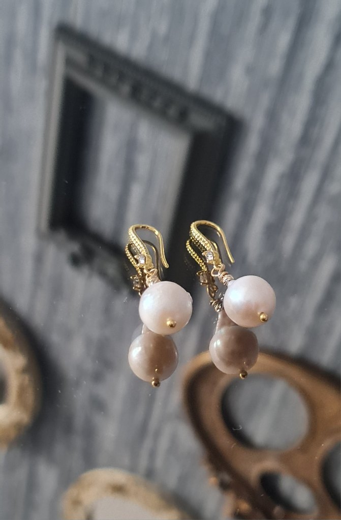 Gerçek Barok İnci Küpe - Görsel 3