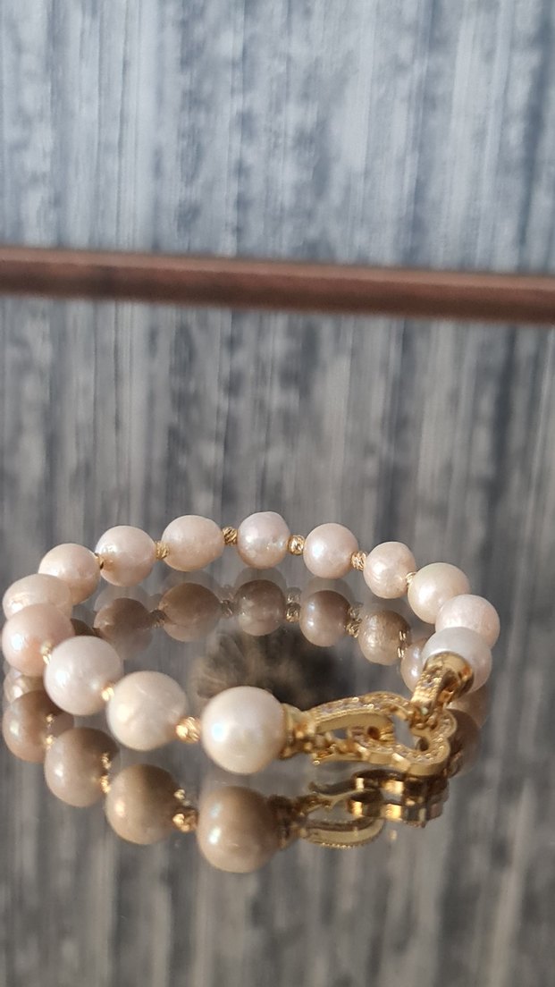 Gerçek Barok İnci Bileklik - Görsel 5