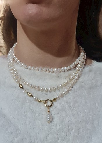 Gerçek İnci Kolye Birçok Model Tasarım Olabilir - Görsel 6