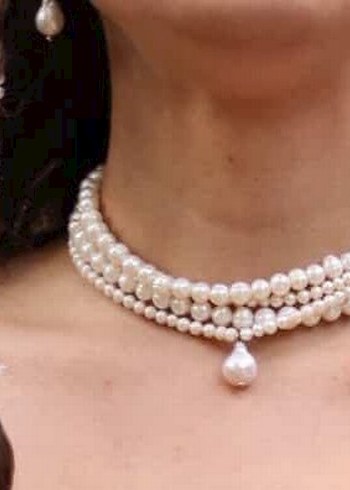 Gerçek İnci Choker Kolye - Görsel 4