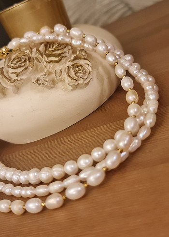 Gerçek İnci Choker Kolye - Görsel 3